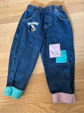 Vintage Minnie Mouse Patch Jeans 2T